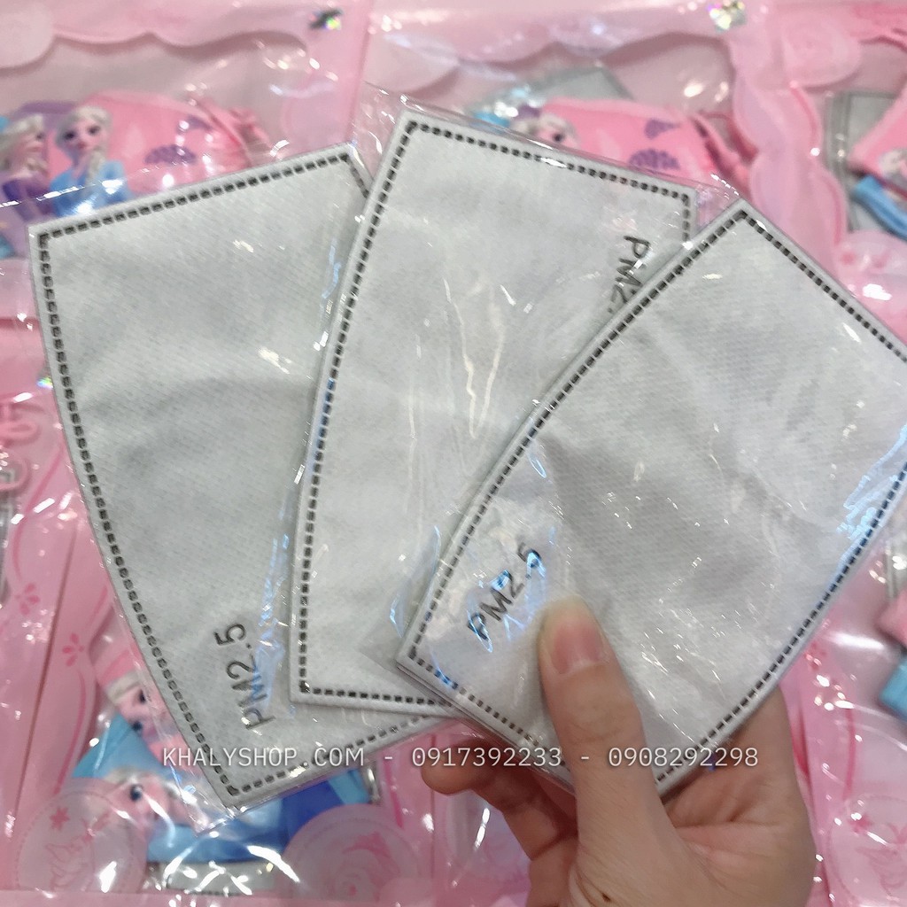 Set 3 khẩu trang vải Disney trẻ em hình công chúa Elsa ( Frozen ) 3 màu cho bé gái 3 - 8 tuổi - 57NDWF9485 | BigBuy360 - bigbuy360.vn