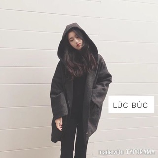 Áo khoác dạ có mũ - ảnh thật tự chụp