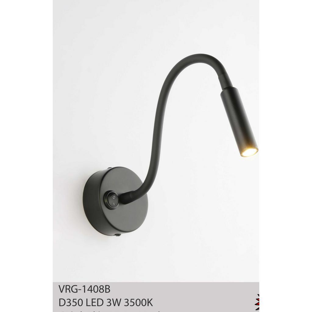 Đèn đọc sách gắn tường đầu giường Led 3W - VRG 1408,Đèn rọi đọc sách gắn tường kim loại