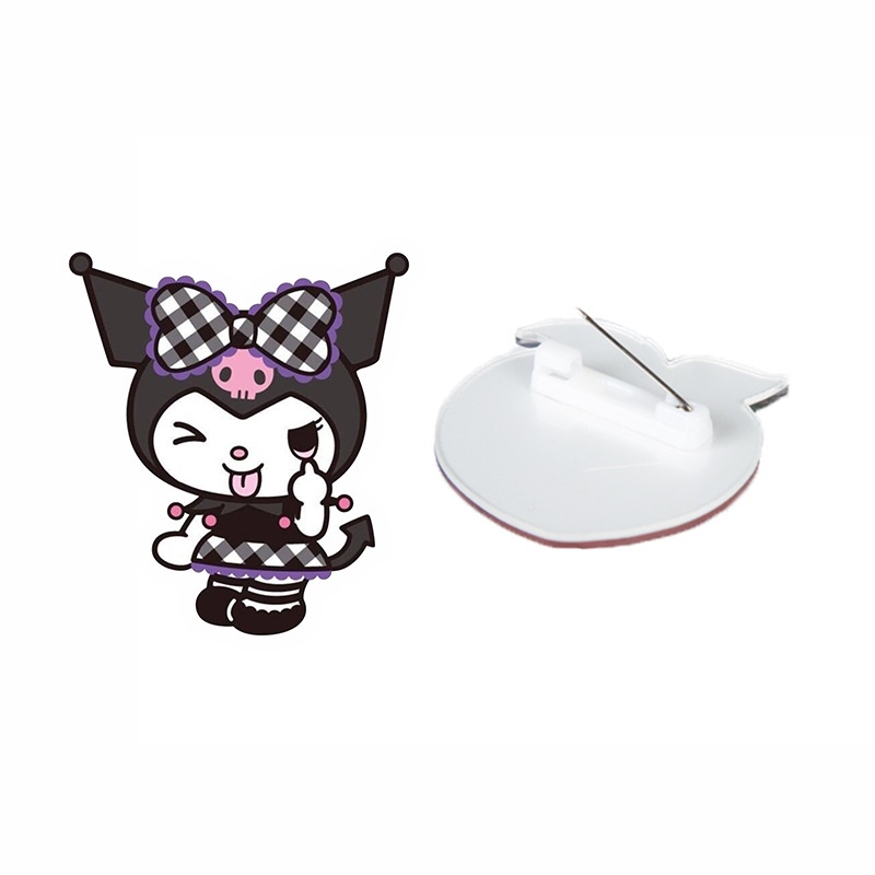 Ghim Cài Áo Hình Cinnamoroll/Kuromi Hoạt Hình Đáng Yêu