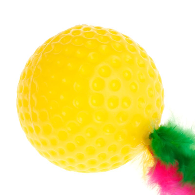 Đồ Chơi Tương Tác Với Mèo Đang Chơi Golf Gắn Lông Vũ