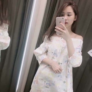 Đầm trễ vai Zara Auth