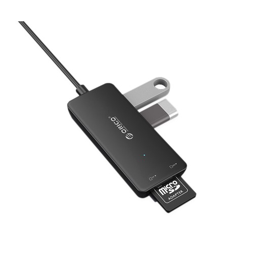 Bộ Chia USB 3 Cổng 2.0 Tích hợp Đọc thẻ nhớ ORICO H3TS-U2- Hàng Chính Hãng