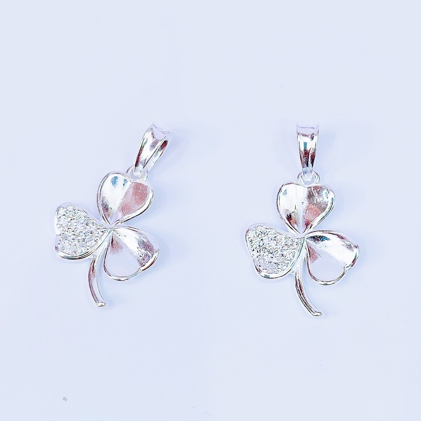 Dây chuyền bạc dây mặt cỏ 3 lá bạc ta_Van jw