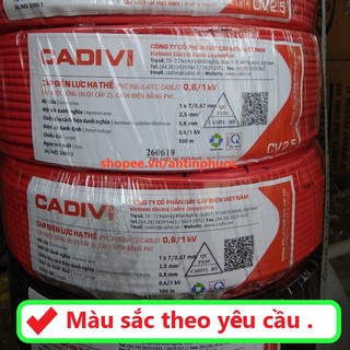 Dây điện đơn Cadivi 2.5 mm - Cáp điện lực CV 2.5 mm