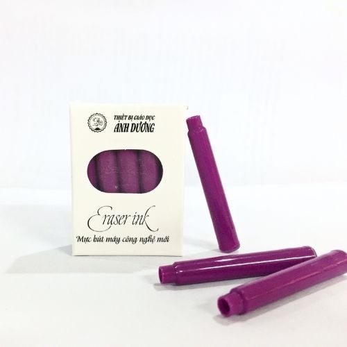 10 Ống mực Xóa được Bút mài thầy Ánh màu tím cho bút thỏ SH070 và S202Plus