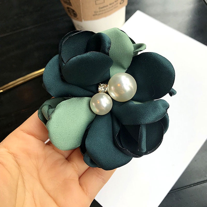 Ghim Cài Áo Hình Hoa Trà Đính Ngọc Trai Nhân Tạo Thời Trang