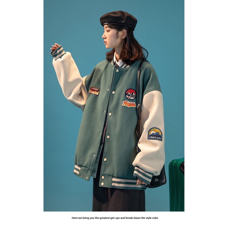 Áo Varsity Nhung KANSAS - Chất vải nhung dày dặn, form rộng tay bo chuẩn mẫu - Phong cách đường phố Hàn Quốc