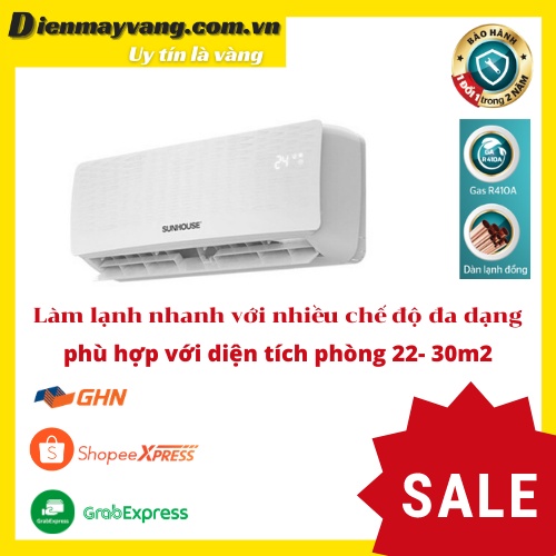 〖NHẬP KHẨU TỪ THÁI LAN 〗Máy lạnh một chiều 18000BTU SUNHOUSE SHR-AW18C110 - Làm lạnh nhanh, đa chế độ - Vận hành êm ái