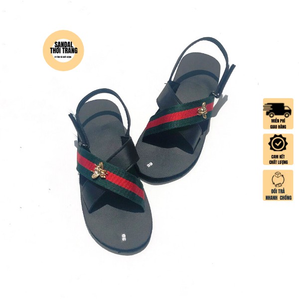 Giày quai chéo nữ A9 dù trắng/đen Sandal thời trang giày quai hậu nữ giá rẻ sandaldongnai