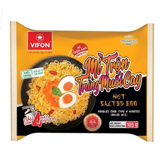 Mì trộn Vifon trứng muối cay gói 105g