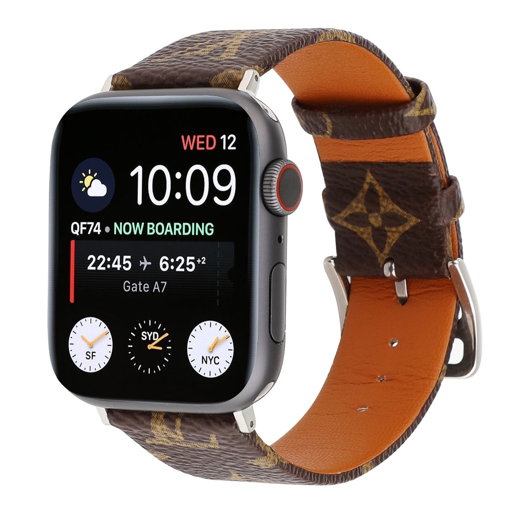Dây đeo bằng da thời trang cho đồng hồ thông minh Apple Watch se/6/5/4 / 3 / 2 / 1 , 38mm / 42mm / 40mm / 44mm