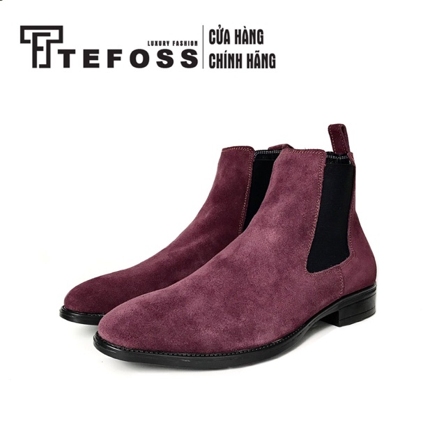 [Mã LTDEC giảm 50K đơn 150K] Giày Chelsea boot da bò thật mùa hè TEFOSS HT350 HOTTREND size 38-43