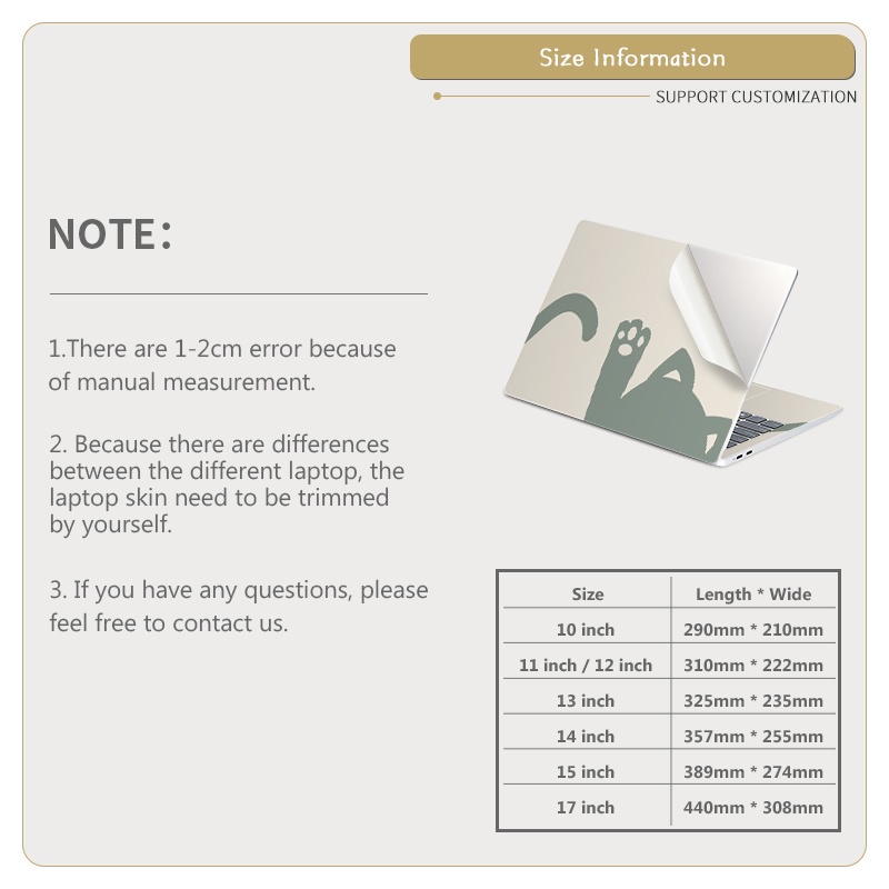 1 Miếng Dán Trang Trí laptop Chống Nước Hình Doraemon Phù Hợp Cho 11-17 Inch inc