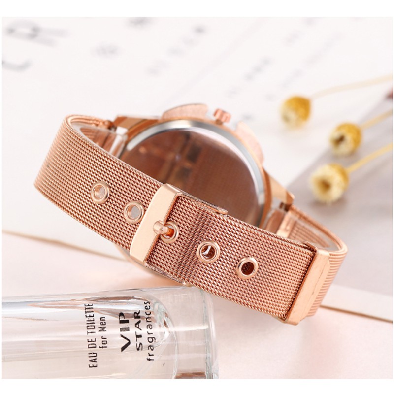 [Mã FAMAYWA2 giảm 10k đơn từ 50k] Đồng hồ nữ cánh hoa dây thép chống gỉ + full hộp BH 8 | BigBuy360 - bigbuy360.vn