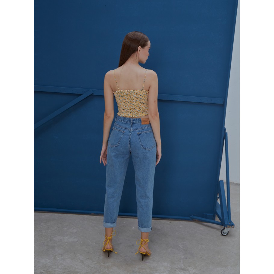 COCO SIN - Áo 2 Dây Nhún Hoa Vàng | BigBuy360 - bigbuy360.vn