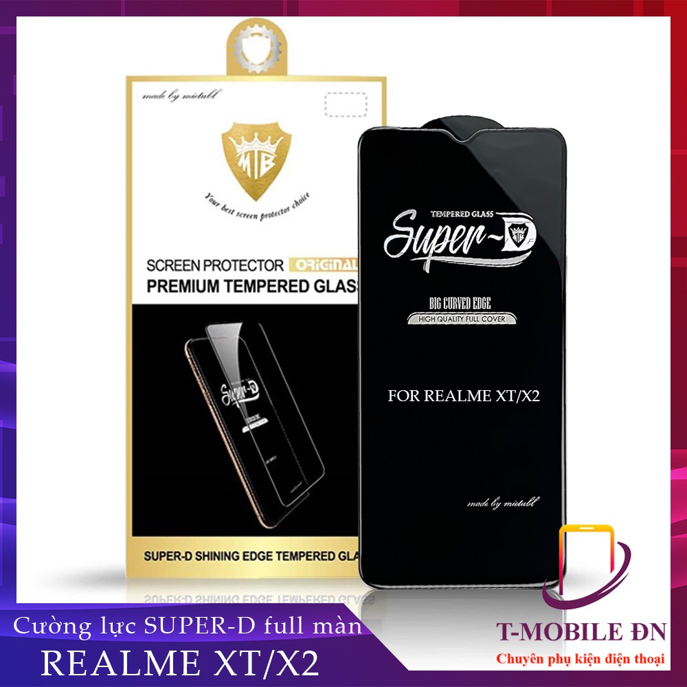 FREESHIP 50K_Kính cường lực Realme X2 XT XT 730G Miếng dán Super D Full viền Đen MIETUBL