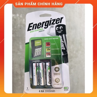 Bộ sạc Energizer Charger kèm 4 pin Ener AA 2000mAh, tự ngắt sạc