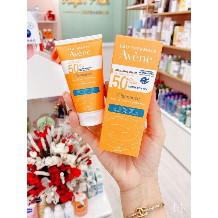 Kem chống nắng AVENE Eau Thermal Fluide Cleanance mẫu mới chống ánh sáng xanh 50ml