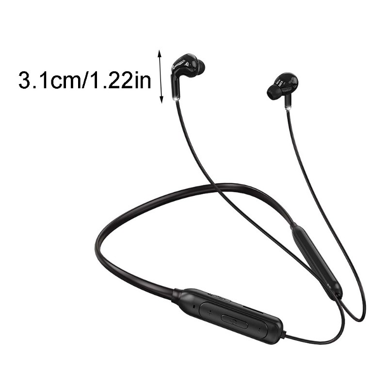 KOK Wireless Bluetooth 5.1 Neckband Earphone Neck Hanging Sport MP3 Player Headphone