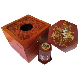 Hộp khăn giấy elai gỗ hương trạm cổ điển