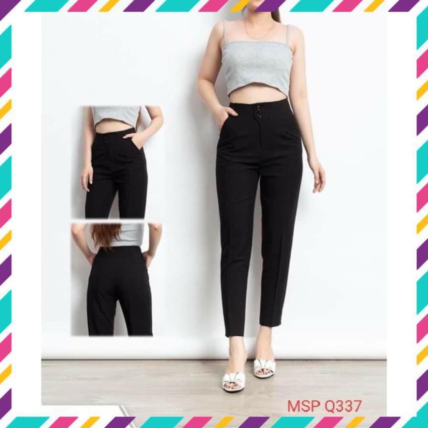 Quần baggy 2 khuy lệch chất vải cao cấp quần tây âu công sở form dáng đẹp thời trang Banamo Fashion quần baggy 8316