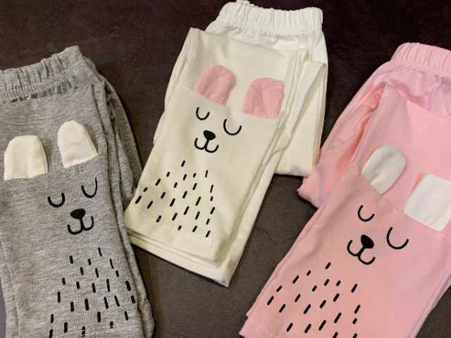 Quần legging loe nhung tim cực kute cho bé  gái xinh yêu - QLLNT