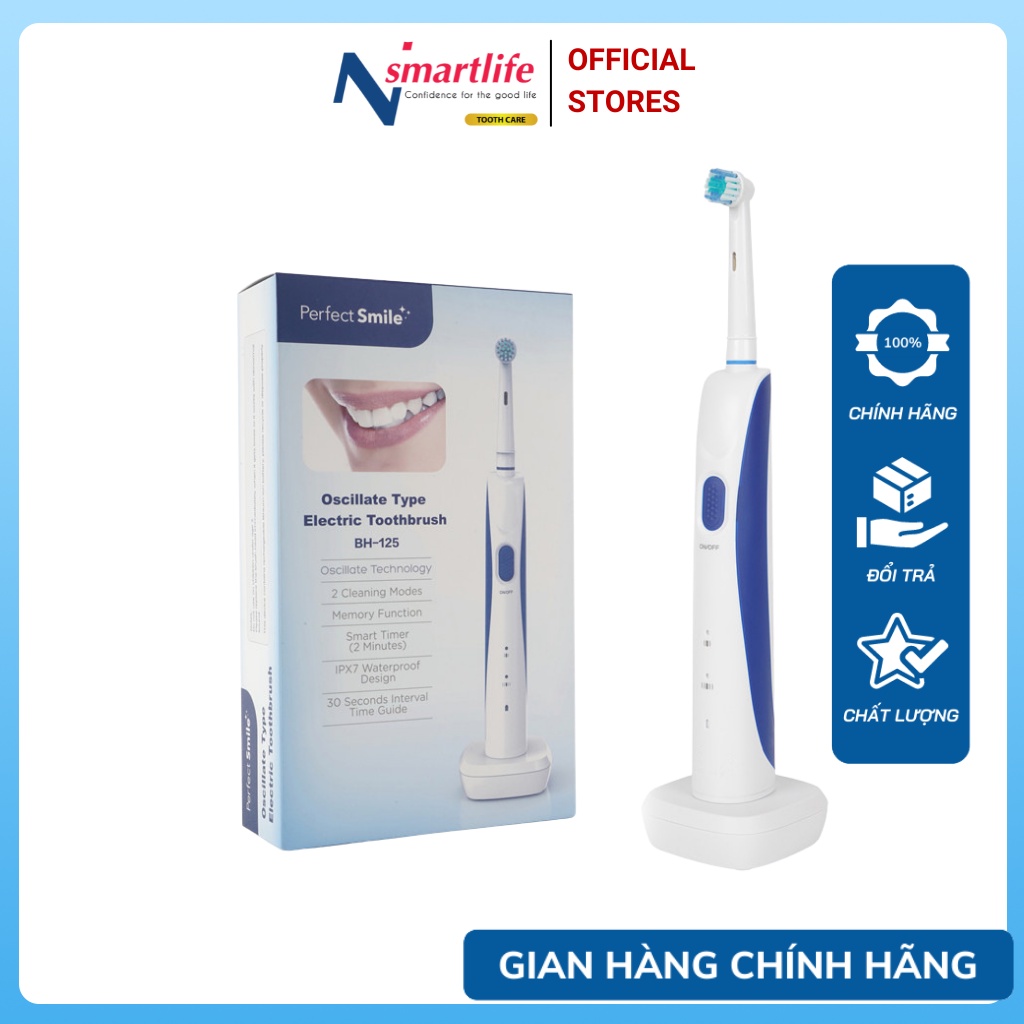 Bàn chải điện đánh răng tự động Icon Beauty BH125 làm sạch răng, hạn chế viêm nướu cao cấp hơn cả Oral B, Phillips