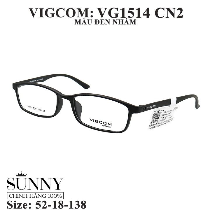 VG1514 nhiều màu - gọng kính Vigcom chính hãng, thiết kế dễ đeo bảo vệ mắt