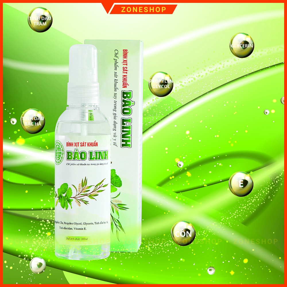 Bình Xịt Sát Khuẩn Tinh Dầu Bảo Linh 60ml - Hoàn toàn thiên nhiên, an toàn, tiện dụng [ZONESHOP] | BigBuy360 - bigbuy360.vn
