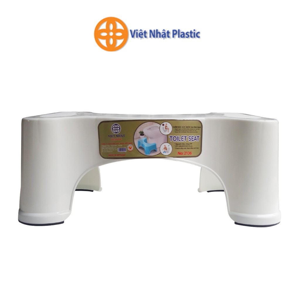 Ghế kê chân toilet chống táo bón Việt Nhật, Ghế kê chân cho bé đi vệ sinh chống trơn trượt - MS2136