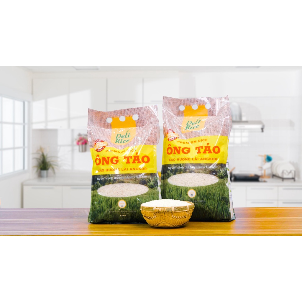 Gạo Hương Lài Angkor Ông Táo Delifarm 2kg