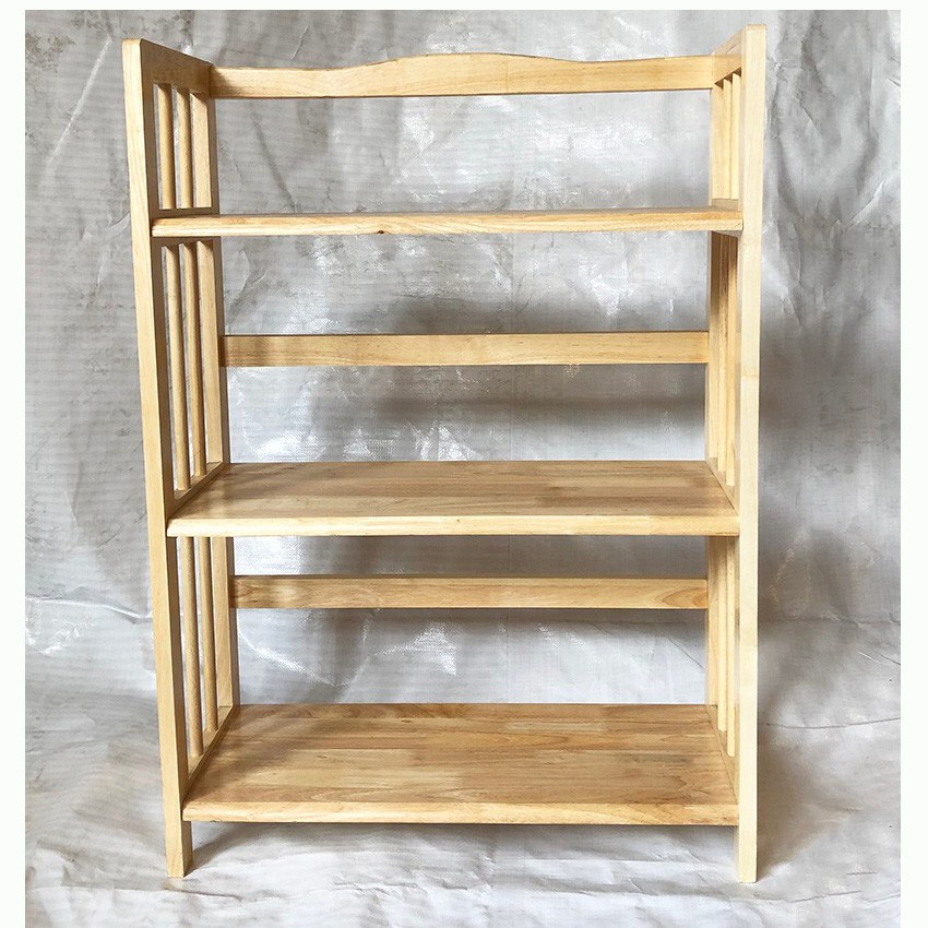 Kệ Sách 3 Tầng Rộng 40cm Sea Decor Gỗ Cao Su Chống Mọt Hiệu Quả