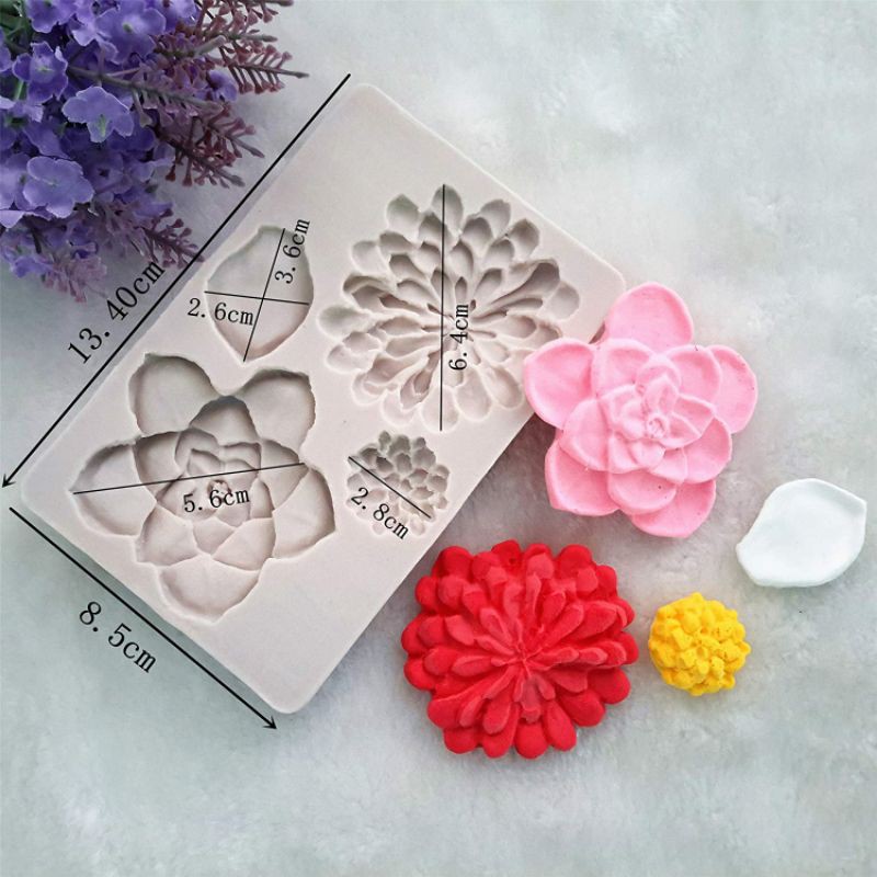 Khuôn fondant silicon hình sen đá