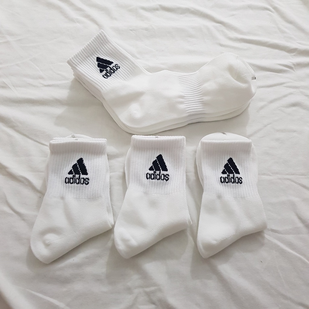 Combo 5 đôi tất thể thao Adidas Trắng cổ trung ( tặng kèm 1 đôi ) - Free ship  Loved socks by TatsTats.vn