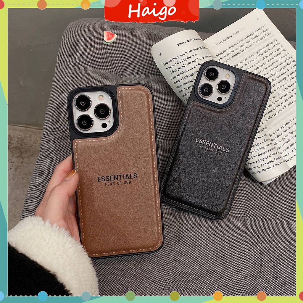 Ốp Điện Thoại Nhựa Cứng  ESSENTIALS Bọc Da Họa Tiết Tinh Dầu FEAR OF GOD Cho iPhone15 14 13 12 mini 11 PRO MAX 6 / 6s 7 / 8plus SE2 X / XS XR XSMAX #Hg5045