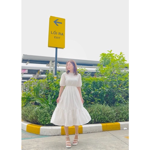 Đầm váy thiết kế đẹp maxi cổ tròn đuôi cá dáng dài có nơ buộc sau lưng đi biển đi chơi TV04-HTDESIGN