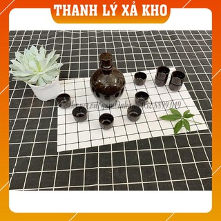 BÌNH NẬM GỐM SỨ BỀN ĐẸP 500 ML - BÌNH NẬM MEN NÂU BÓNG