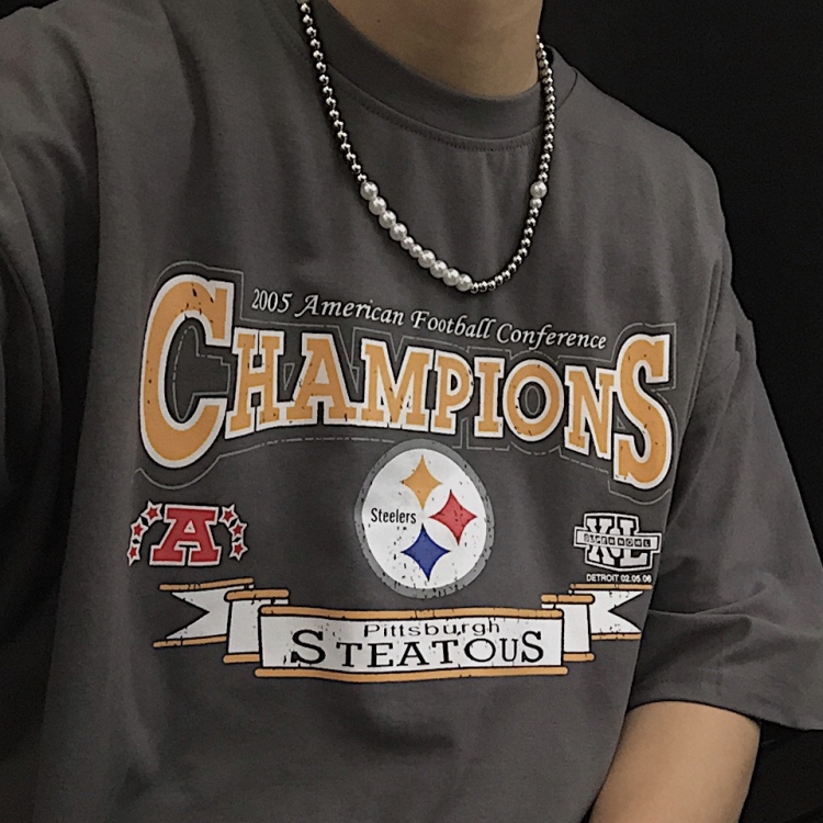  ins original Korean women round short price and simple Real trend retro t-shirt sleeve style couple letter men relaxed casual all South | BigBuy360 - bigbuy360.vn