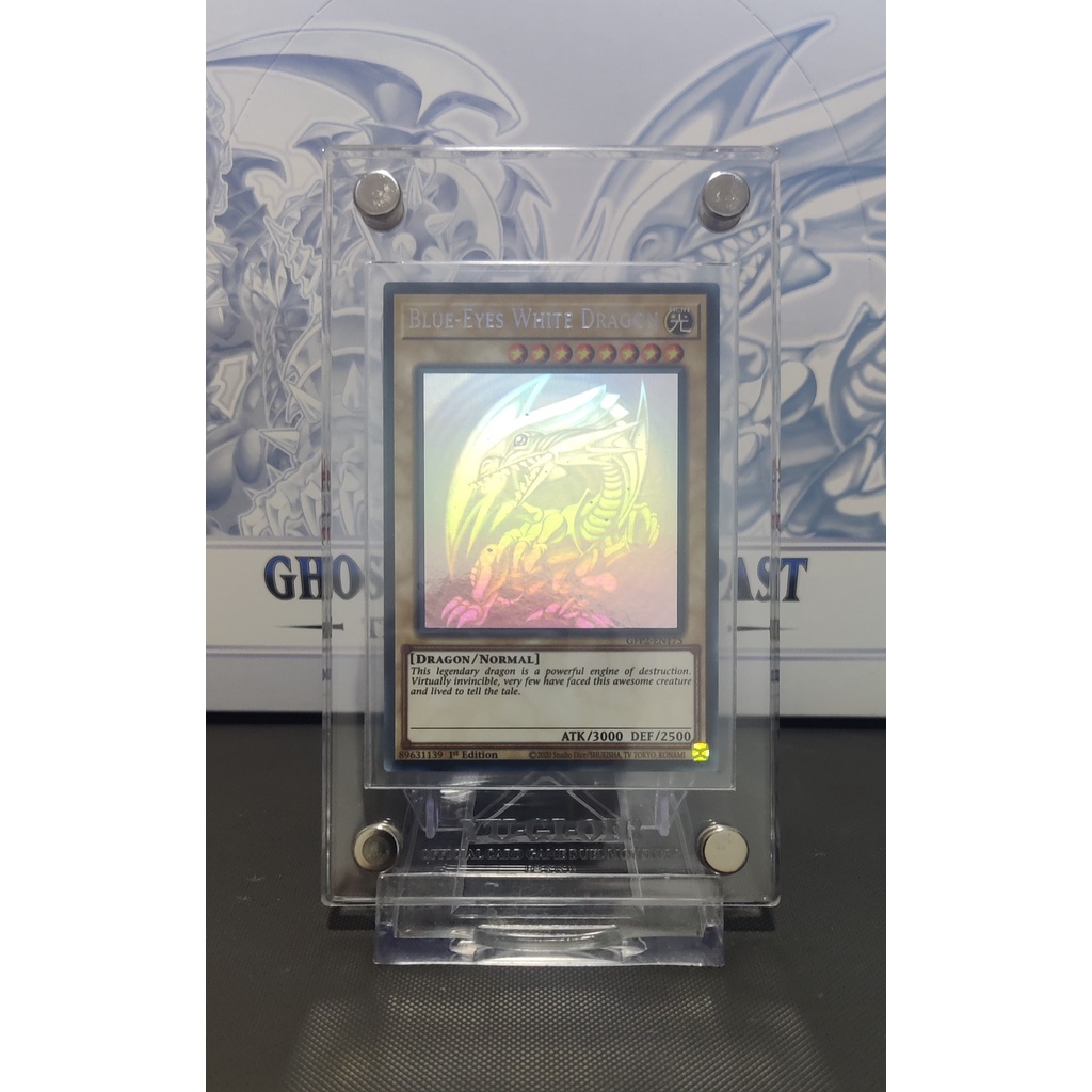 Thẻ Bài YuGiOh Blue-Eyes White Dragon GFP2-EN175 1st Edition Ghost Rare UK Near Mint