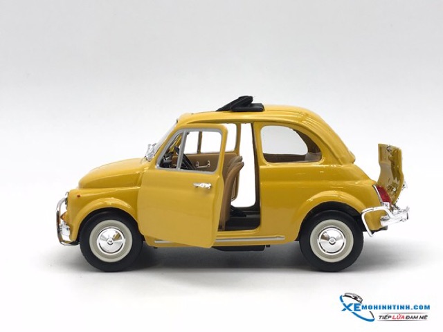 Xe Mô Hình New Fiat 500 L Bburago 1:24 (Vàng)