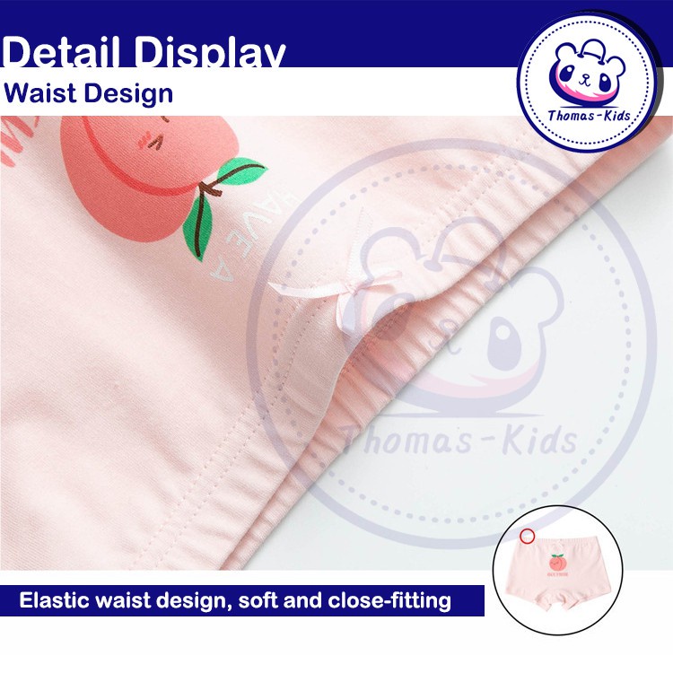 Quần Lót Boxer Cotton Không Đường May Thoải Mái Cho Bé Gái 3-12 Tuổi