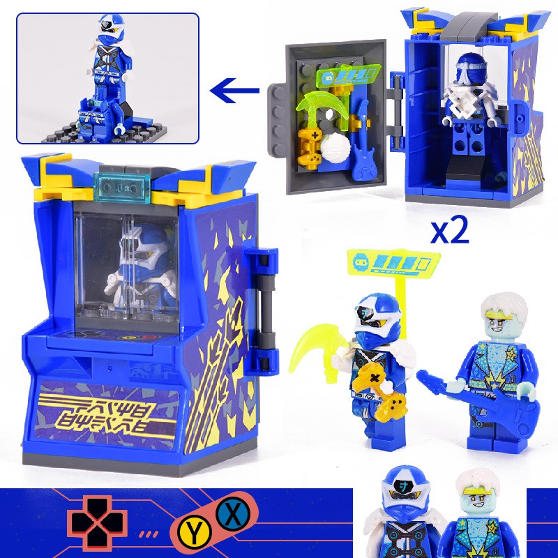 Lắp Ráp Hộp Game Ninjago Arcade Pods GM85025 Các Mẫu Nhân Vật Jay Zane Kai LLoyd Nya Sư phụ Wu Garmadon