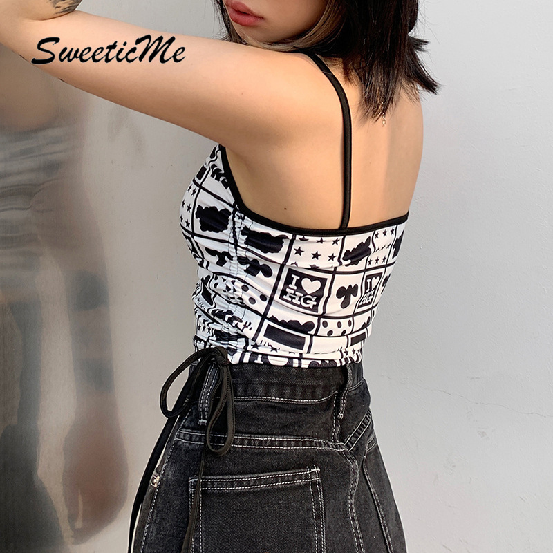 Áo Lửng Hai Dây In Họa Tiết Hoạt Hình Gợi Cảm Dành Cho Nữ 2021 | BigBuy360 - bigbuy360.vn