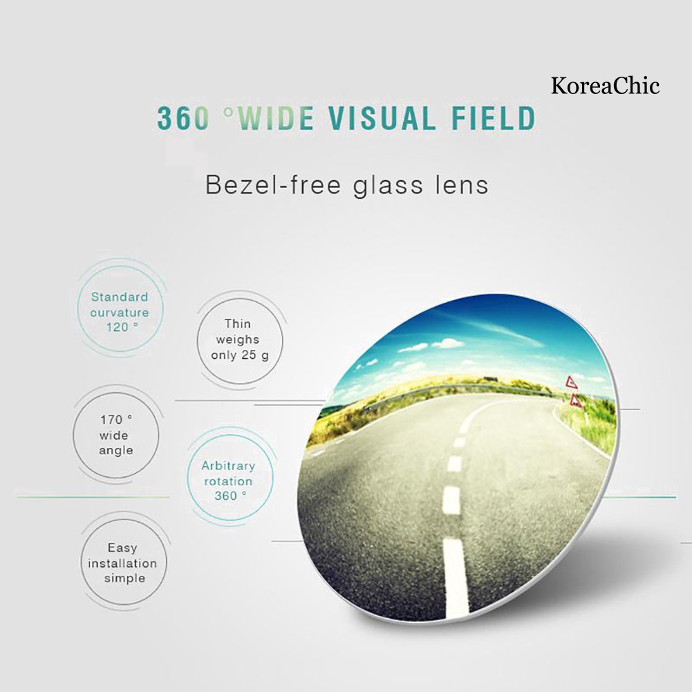 1 Cặp Gương Chiếu Hậu Siêu Mỏng Xoay 360 Độ Cho Xe Hơi