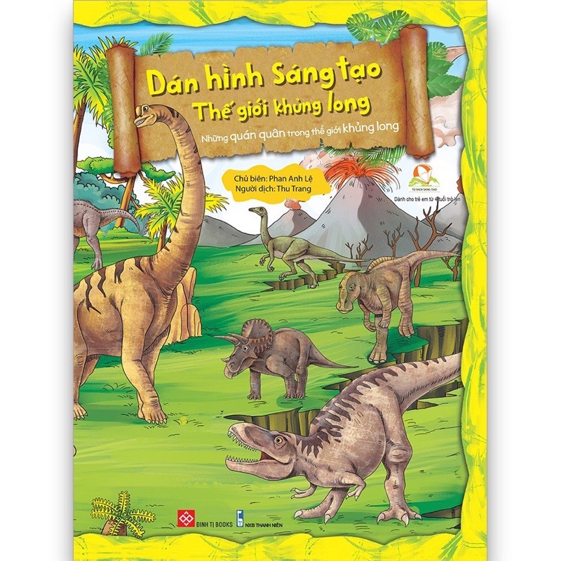 Sách-Set Dán hình sáng tạo - Thế giới khủng long (4 cuốn)