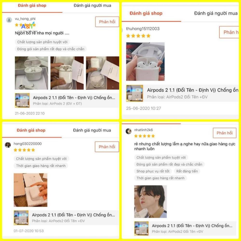 Air-pods 2️⃣ [Định Vị + Đổi Tên+Cảm ứng đa điểm], Airpod Bản Cao Cấp Bảo Hành 6 Tháng