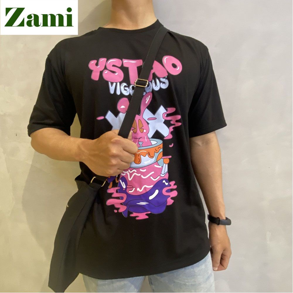 Áo Thun Oversize Unisex Nam Nữ Form Rộng Phông Basic Streetwear Chất Cotton Mềm Mát In Bad Rabbit YSTAO ZT19 Zami | BigBuy360 - bigbuy360.vn