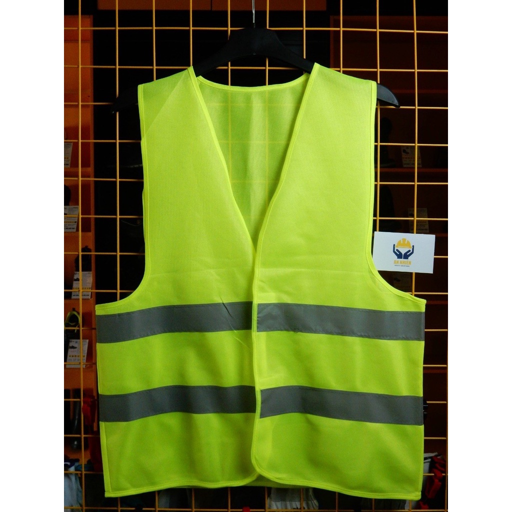 Áo lưới bảo hộ, áo lưới lao động phản quang 5cm hàng vải cao cấp sử dụng cho công trình xây dựng.