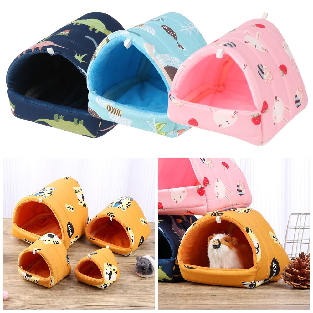 Giường Ngủ Mềm Mại Ấm Áp Mùa Đông Nhiều Màu Sắc Dễ Thương Cho Thú Cưng Thỏ Sóc Chuột Hamster